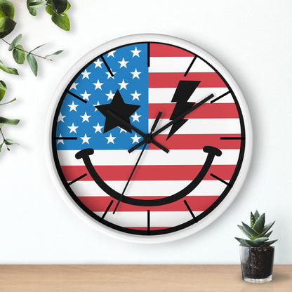 American Flag Wall Clock - The American Glory 