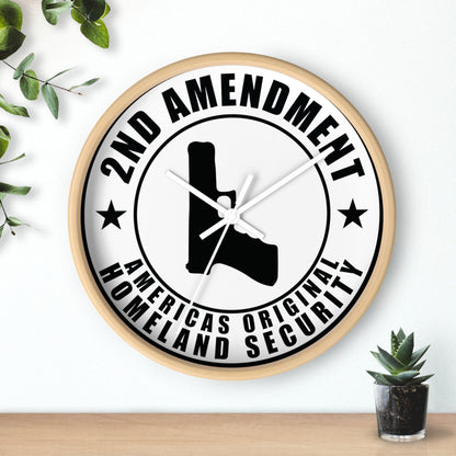 2nd Amendment Wall clock 2nd Amendment Americas Original Homeland Security Wall Clock - The American Glory 