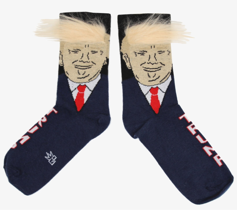 3D fake hair Donald Trump Socks - The American Glory 