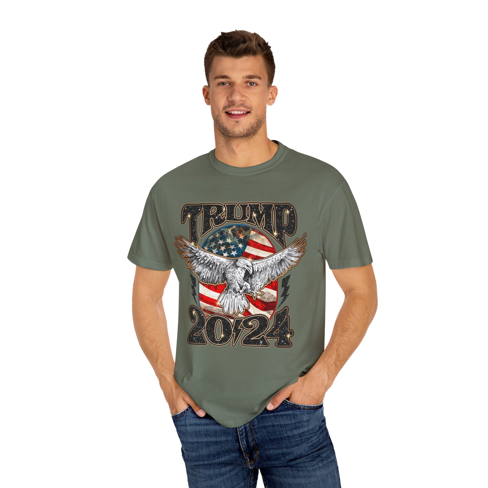 Trump 2024 USA Flag Tee - Unisex Election Shirt for Trump Supporters - The American Glory 