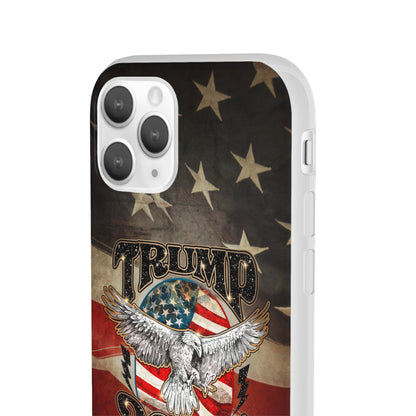 Donald Trump 2024 iphone case, Semi-transparent matte Flexi Cases, American Flag Phone Case, Trump MAGA iphone cases - The American Glory 