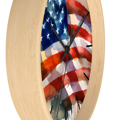 American Flag Wall Clock - The American Glory 