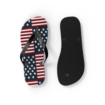 American Flag Flip Flops, USA July 4th Flip Flop slippers, Patriotic Summer accessories - The American Glory 