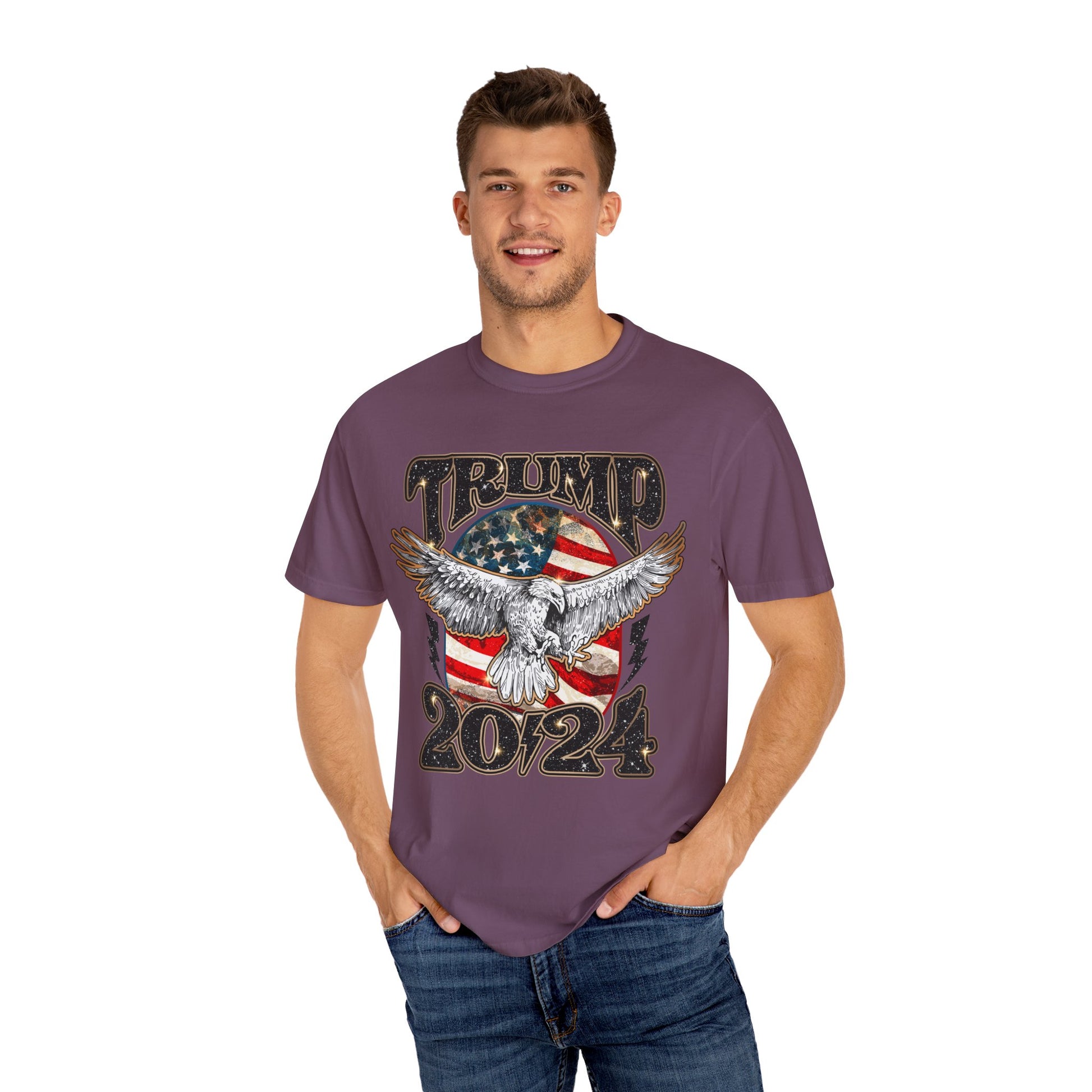 Trump 2024 USA Flag Tee - Unisex Election Shirt for Trump Supporters - The American Glory 