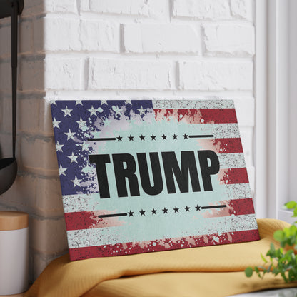 Trump American Flag Glass Cutting Board - The American Glory 