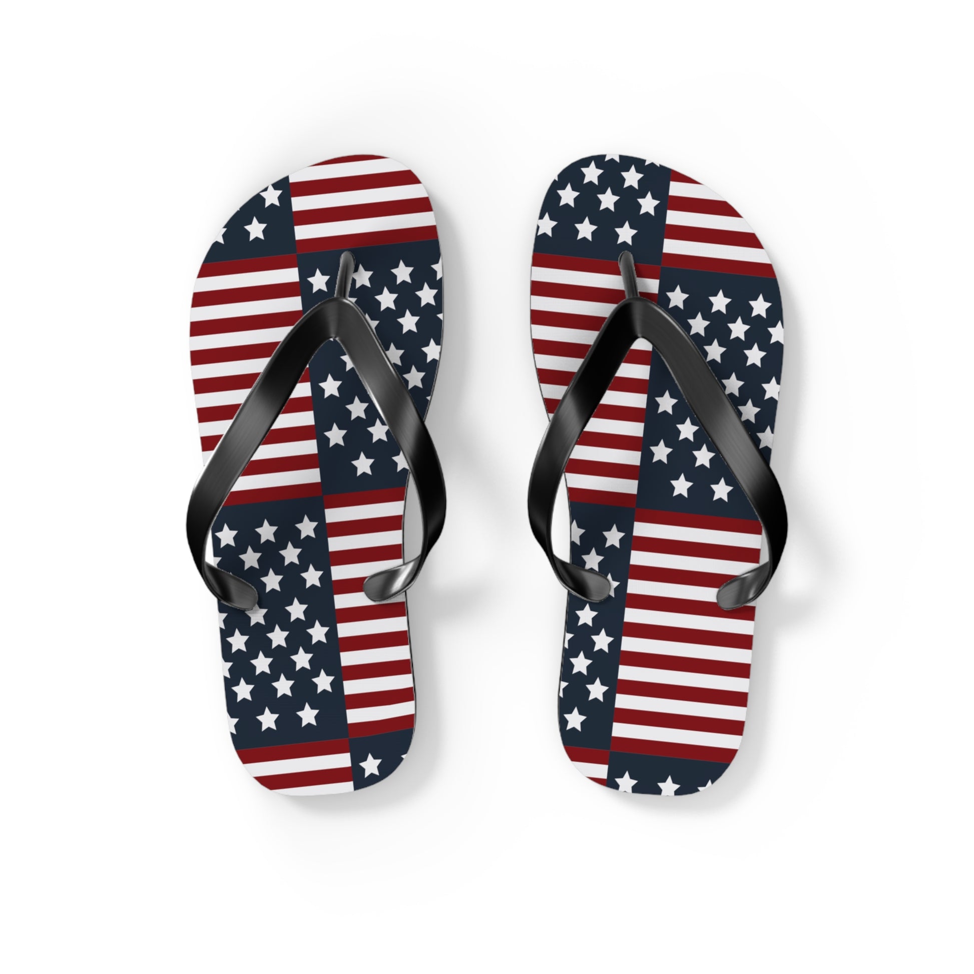 American Flag Flip Flops, USA July 4th Flip Flop slippers, Patriotic Summer accessories - The American Glory 