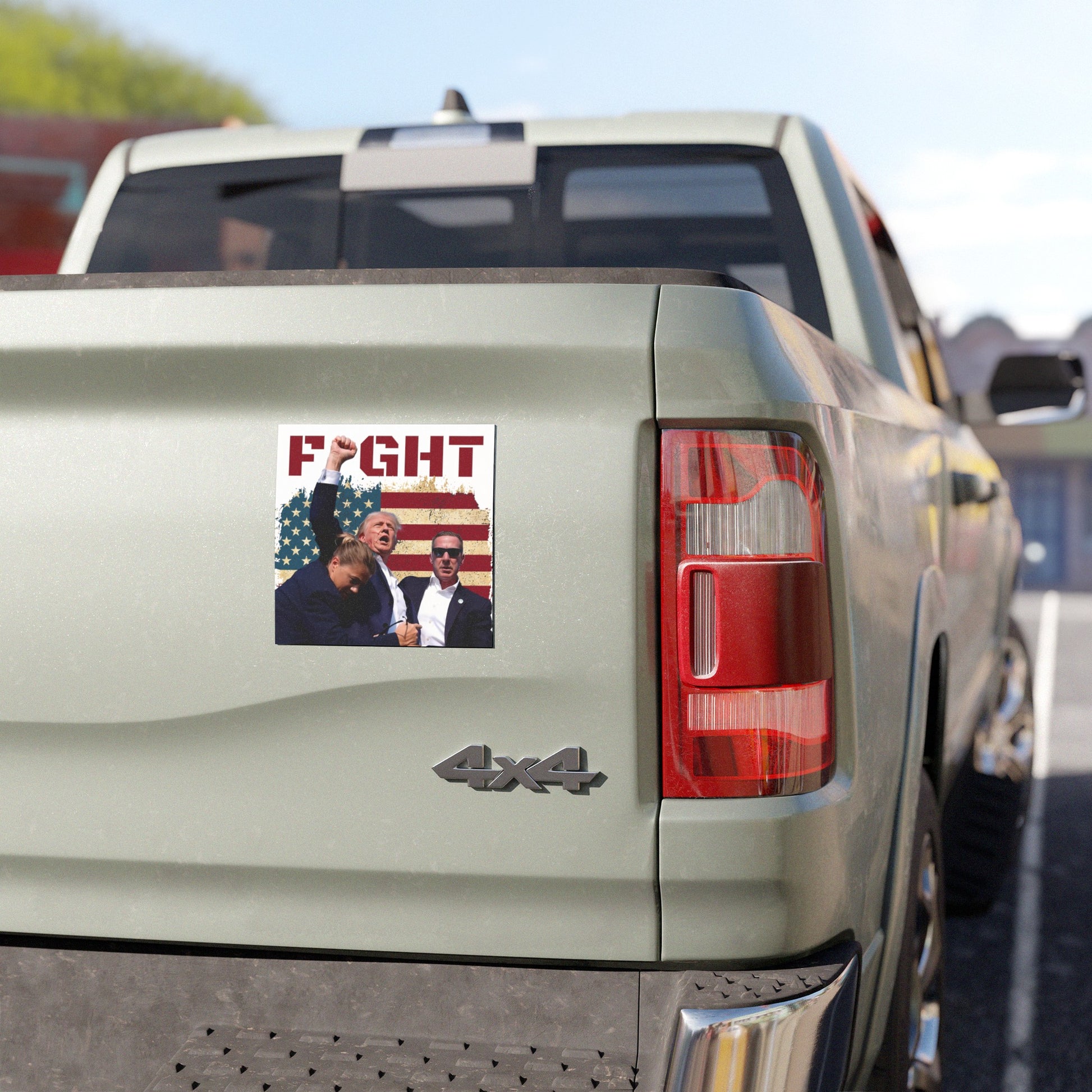 Fight- Trump Shooting Car Magnet - The American Glory 