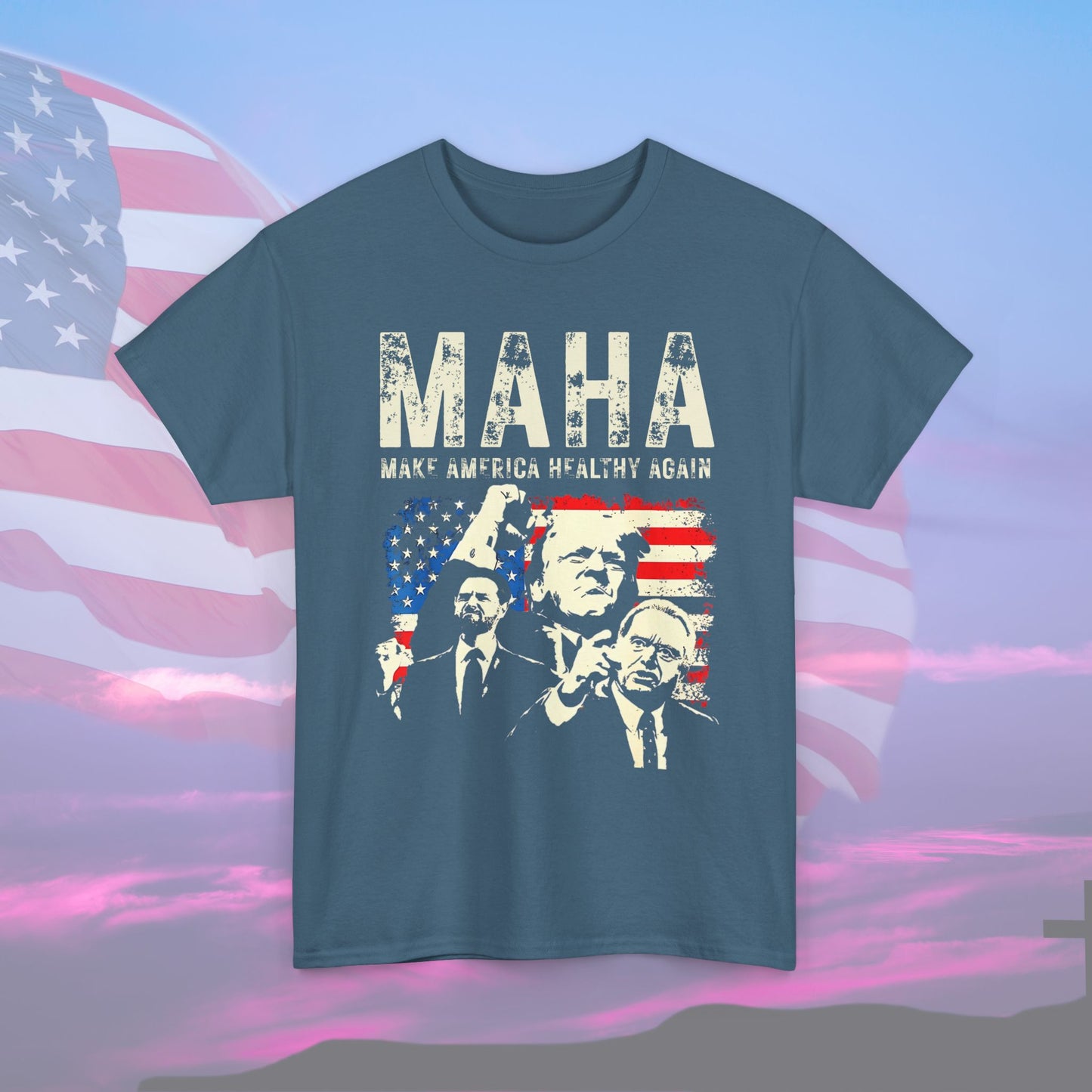 MAHA T-shirt, Make America Healthy Again Unisex Tee - The American Glory 