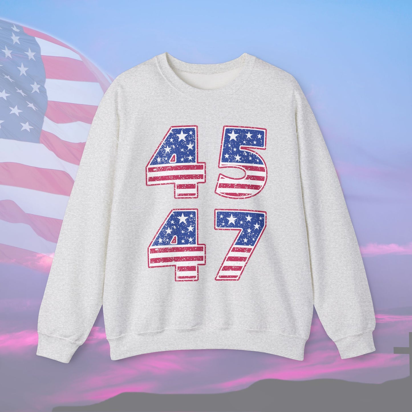 Trump 45 47 Sweatshirt | Unisex - The American Glory 