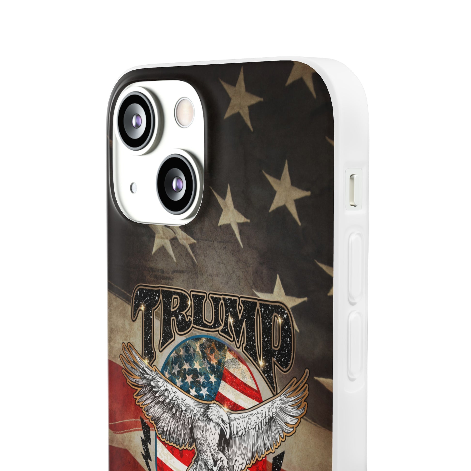 Donald Trump 2024 iphone case, Semi-transparent matte Flexi Cases, American Flag Phone Case, Trump MAGA iphone cases - The American Glory 