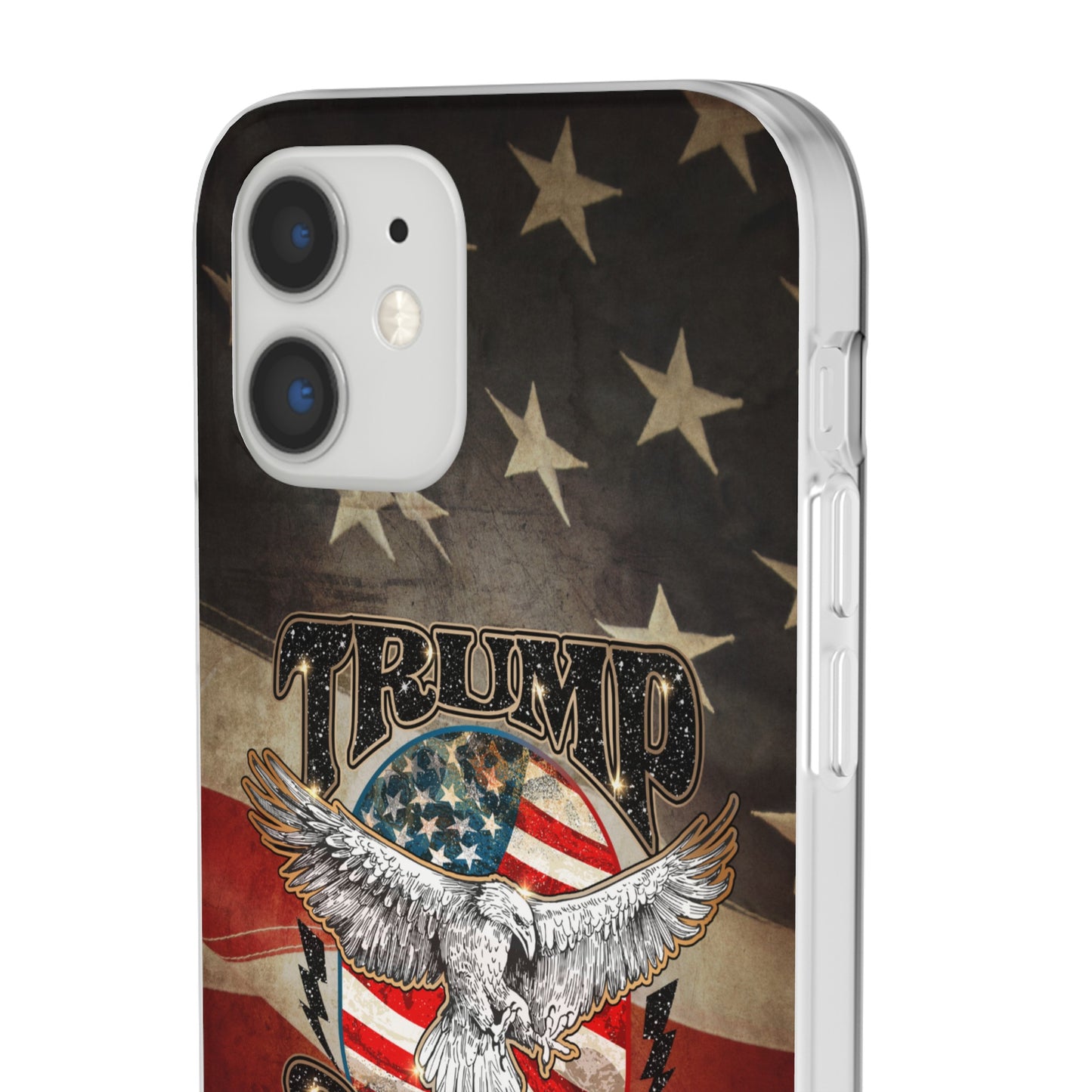 Donald Trump 2024 iphone case, Semi-transparent matte Flexi Cases, American Flag Phone Case, Trump MAGA iphone cases - The American Glory 