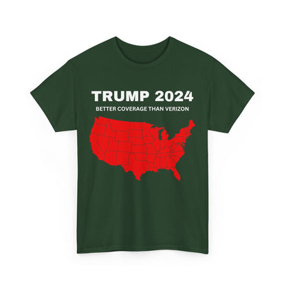 Trump 2024 Better Coverage Than Verizon T-shirt, Donald Trump Unisex Shirt, MAGA Tees, Election Shirts, Trump 2024 Political T-shirts, Funny Trump Tshirts - The American Glory 