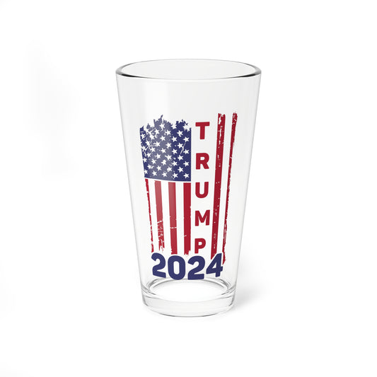 Trump 2024  Pint Glass | 16oz Beer Glass - The American Glory 