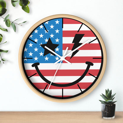 American Flag Wall Clock - The American Glory 