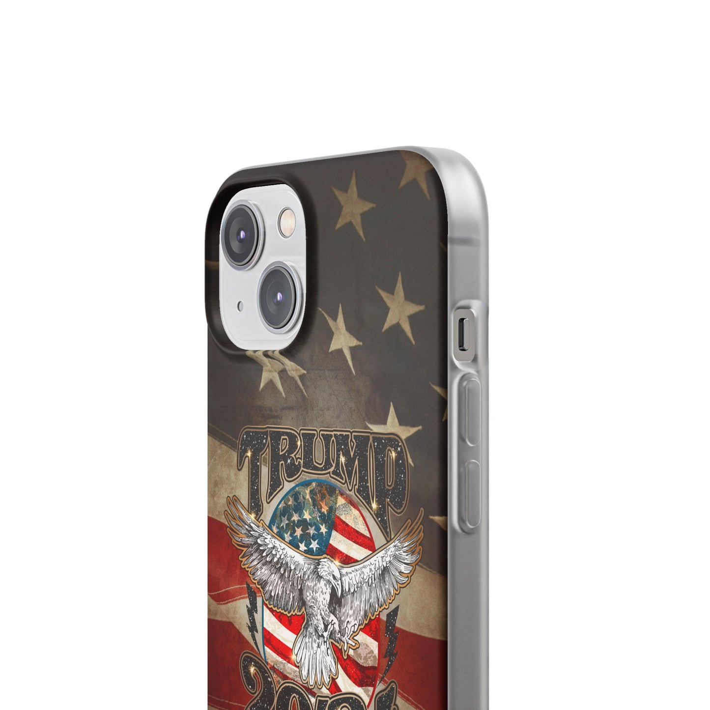 Donald Trump 2024 iphone case, Semi-transparent matte Flexi Cases, American Flag Phone Case, Trump MAGA iphone cases - The American Glory 