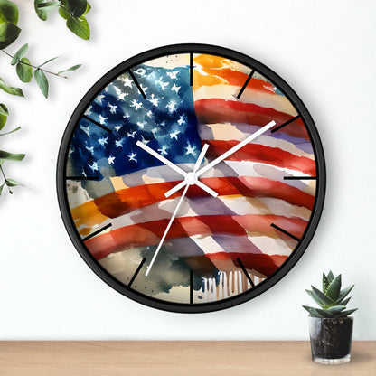 American Flag Wall Clock - The American Glory 