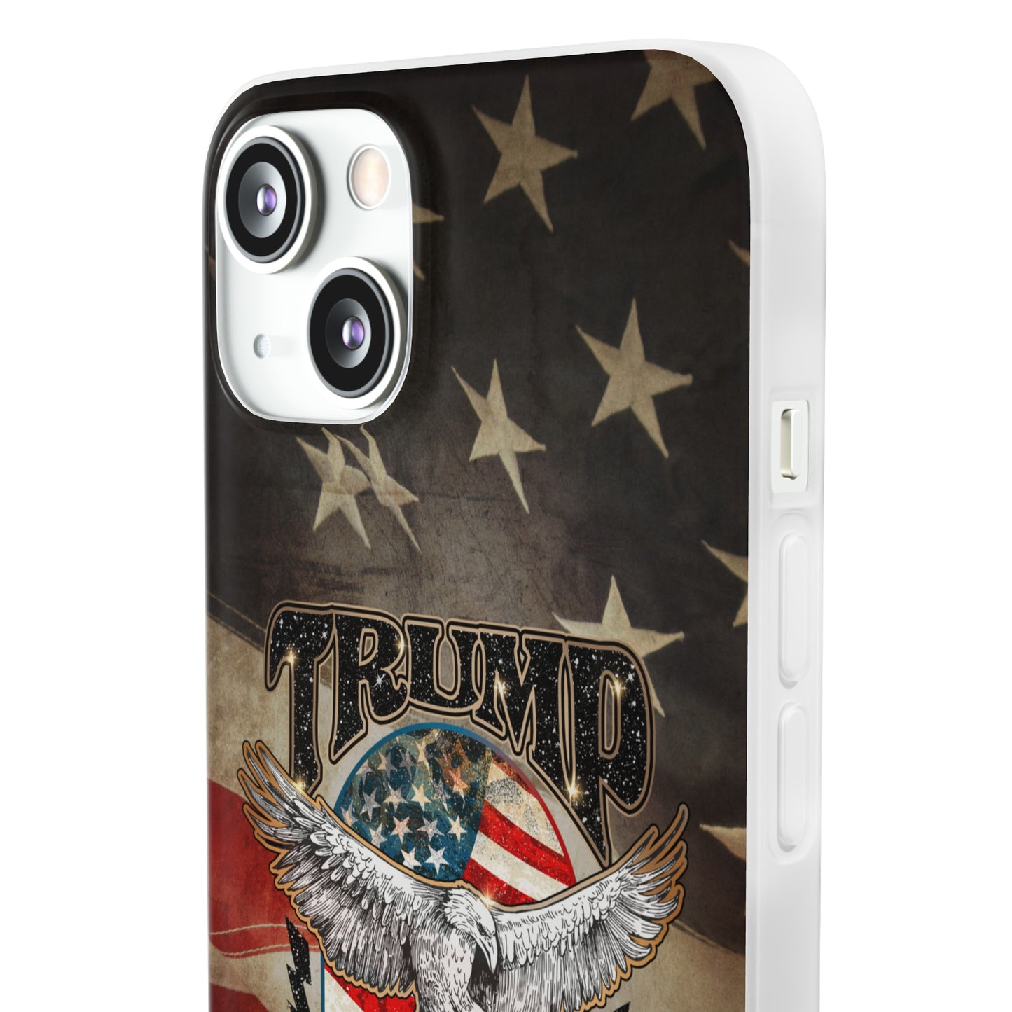 Donald Trump 2024 iphone case, Semi-transparent matte Flexi Cases, American Flag Phone Case, Trump MAGA iphone cases - The American Glory 