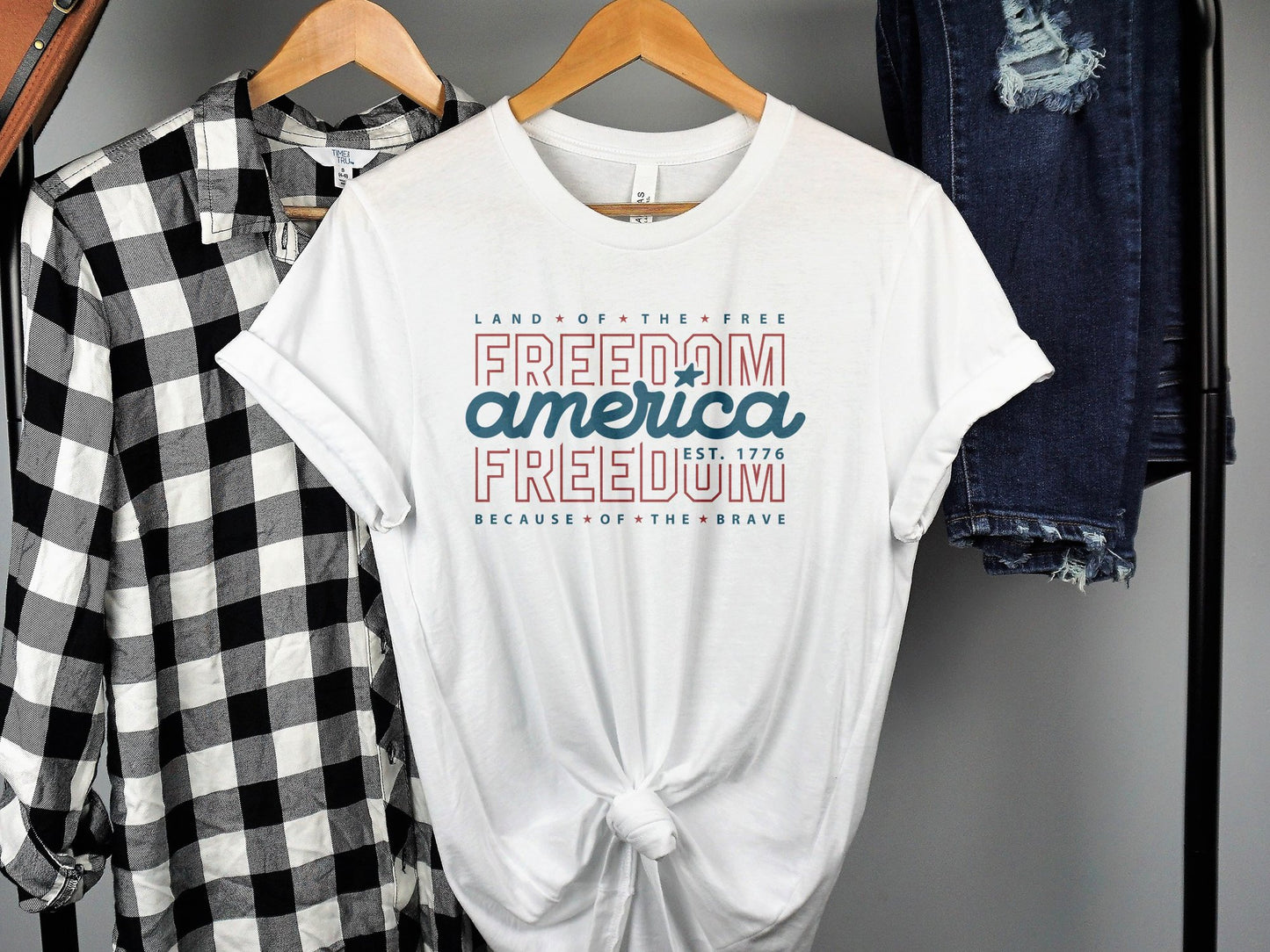 America Land of the Free Because of the Brave Freedom T-shirt - The American Glory 