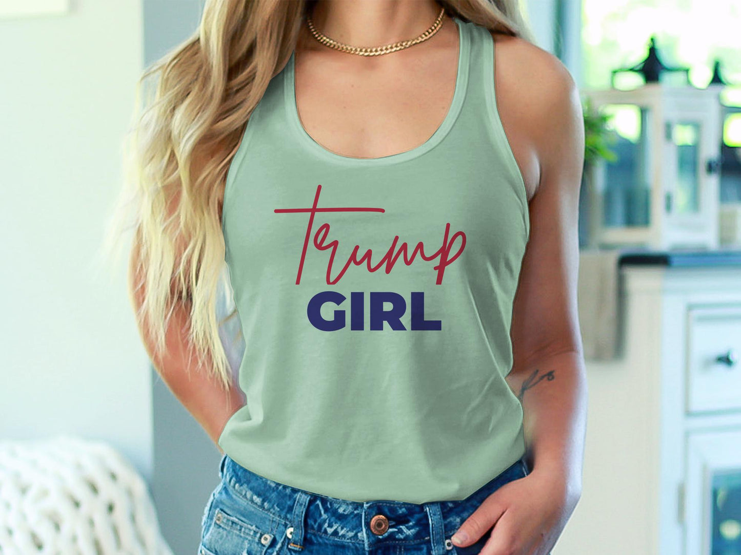 Trump Girl - Women's Tank Top - The American Glory 