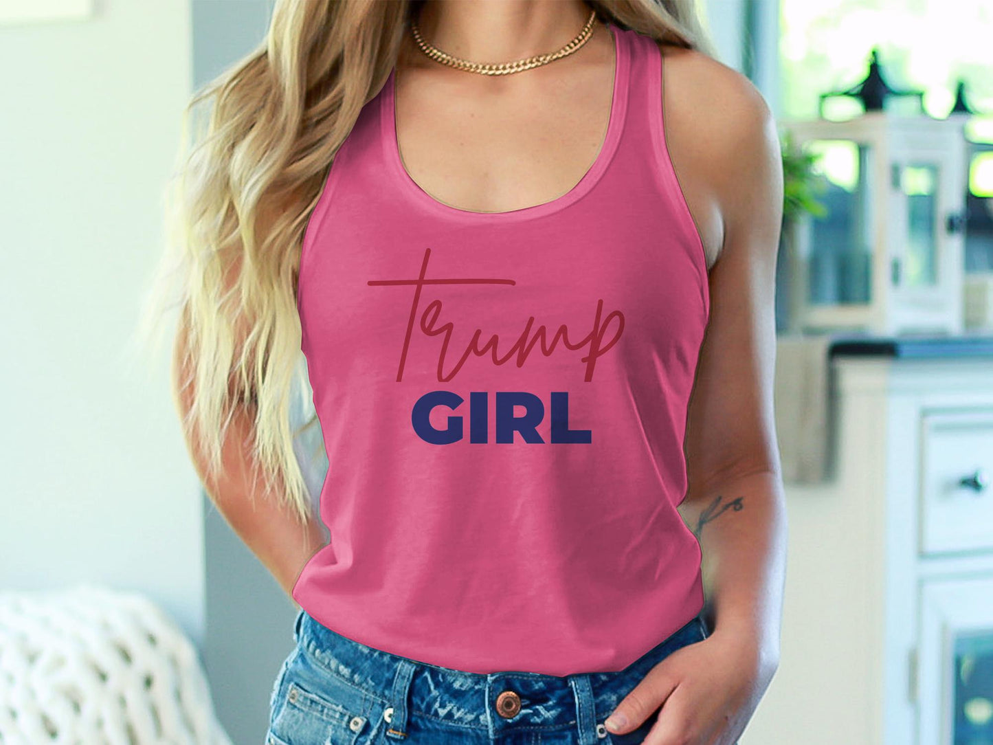 Trump Girl - Women's Tank Top - The American Glory 