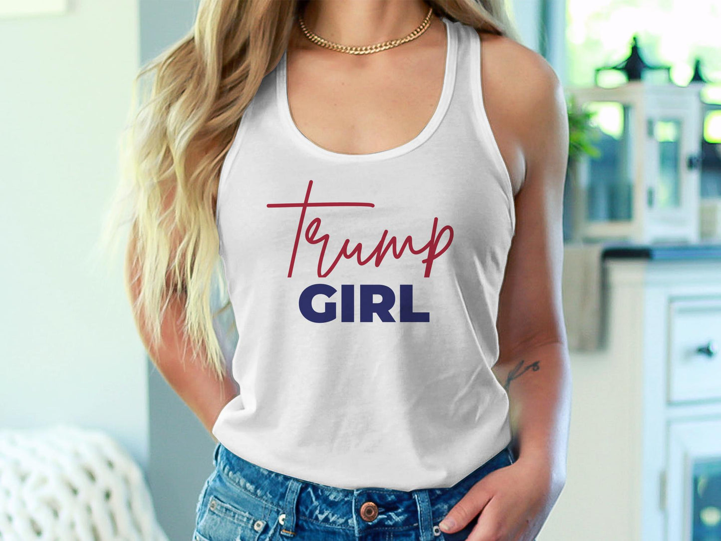 Trump Girl - Women's Tank Top - The American Glory 