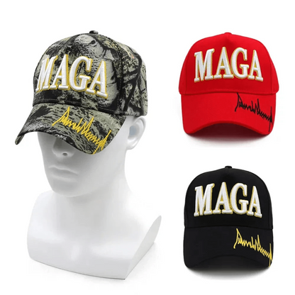 Trump Signature Embroidered MAGA Cap - The American Glory 