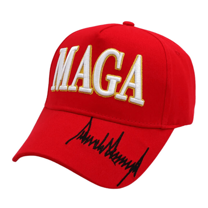 Trump Signature Embroidered MAGA Cap - The American Glory 