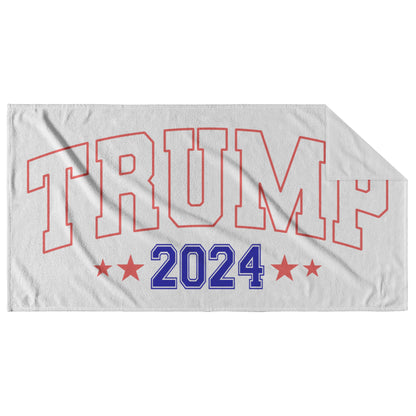 Trump 2024 Beach Towel, MAGA Summer Essentials, Trump 2024 Merchandise, Trump Supporter Gifts, MAGA Beach Accessories, Trump 2024 Election Gear, Comfortable Beach Towels - The American Glory 