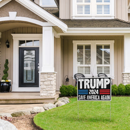 Trump 2024 Save America MAGA Yard Sign - The American Glory 