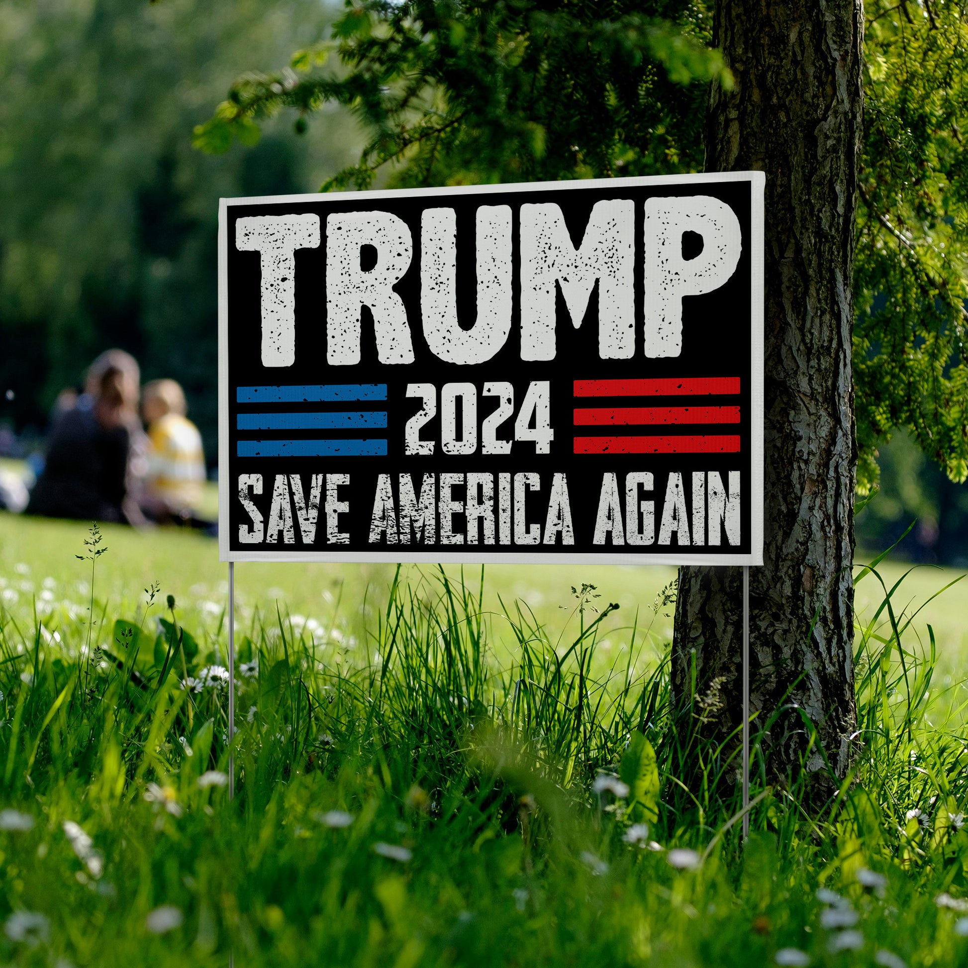 Trump 2024 Save America MAGA Yard Sign - The American Glory 
