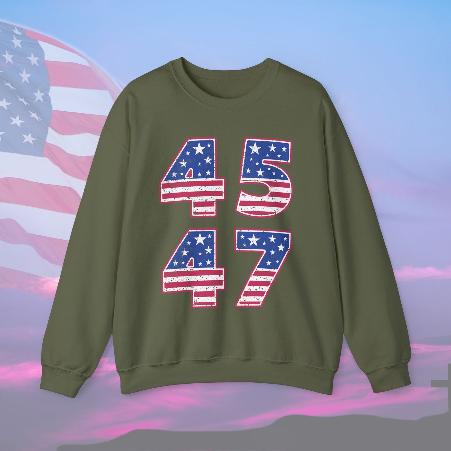 Trump 45 47 Sweatshirt | Unisex - The American Glory 