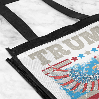 Trump 2024 Tote Bag, Trump Bring Back Plastic Bags Grocery Tote, Funny Tote Bag, Reusable Shopping Bag - The American Glory 
