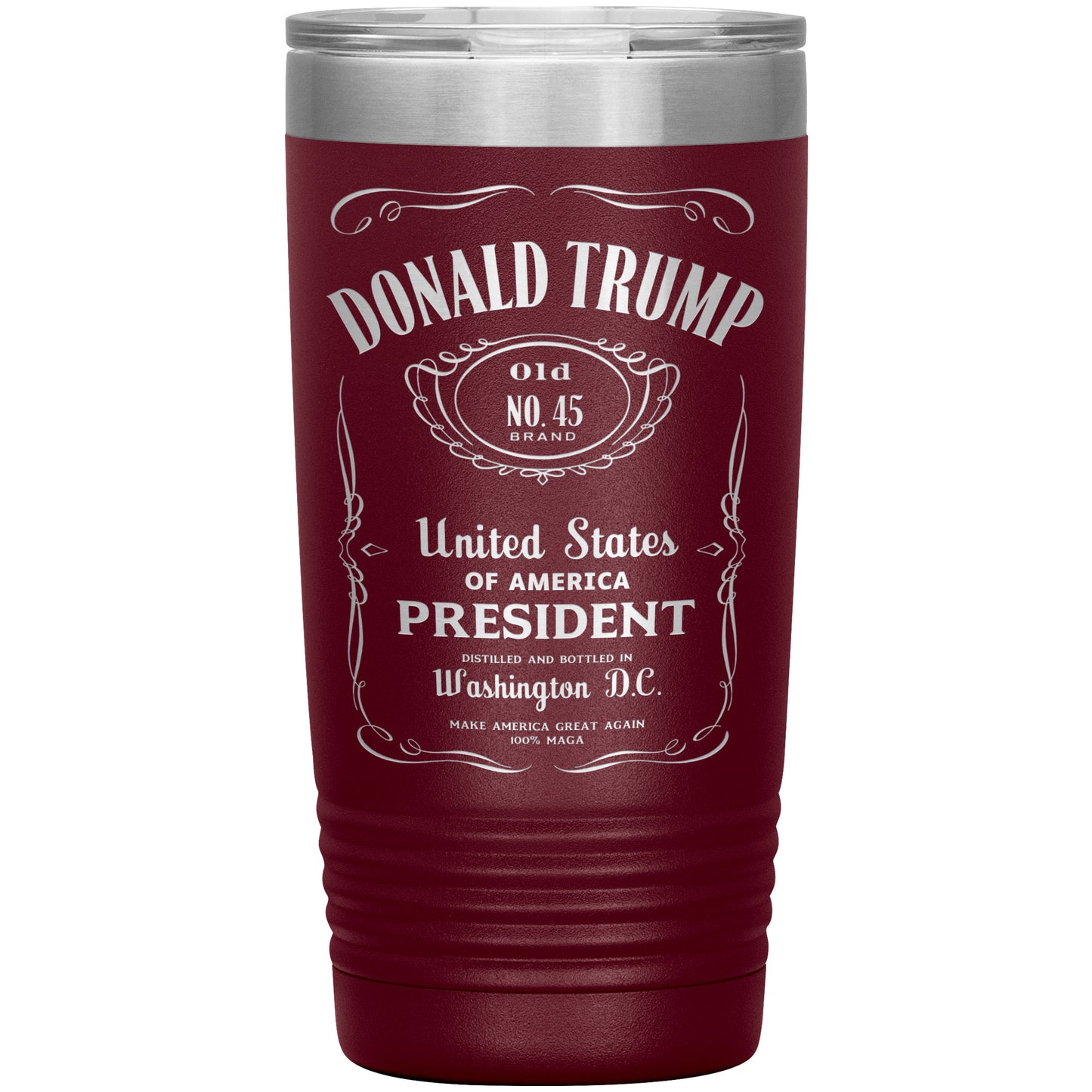 Donald Trump Viral 20oz Tumbler, Laser Engraved Travel Mug, Insulated Tumbler with Lid, President Trump Drinkware, Trump Supporter Gifts - The American Glory 