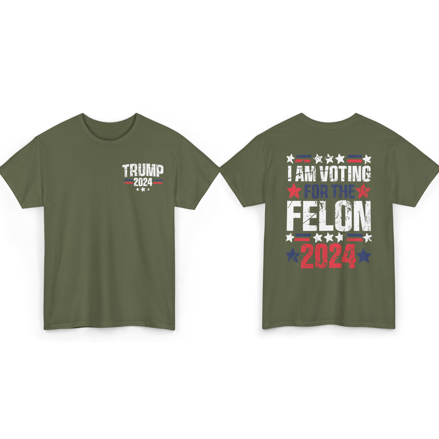 Voting For The Felon 2024 Unisex T-shirt - The American Glory 