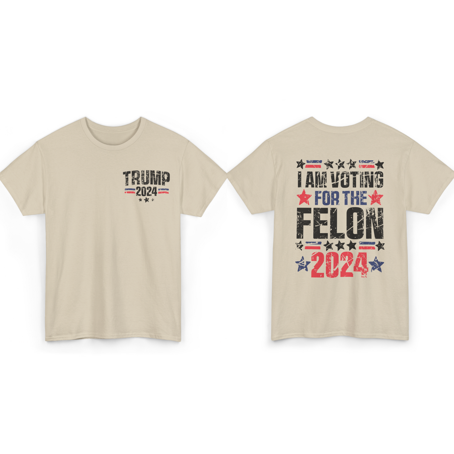 Voting For The Felon 2024 Unisex T-shirt - The American Glory 