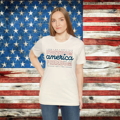 America Land of the Free Because of the Brave Freedom T-shirt - The American Glory 