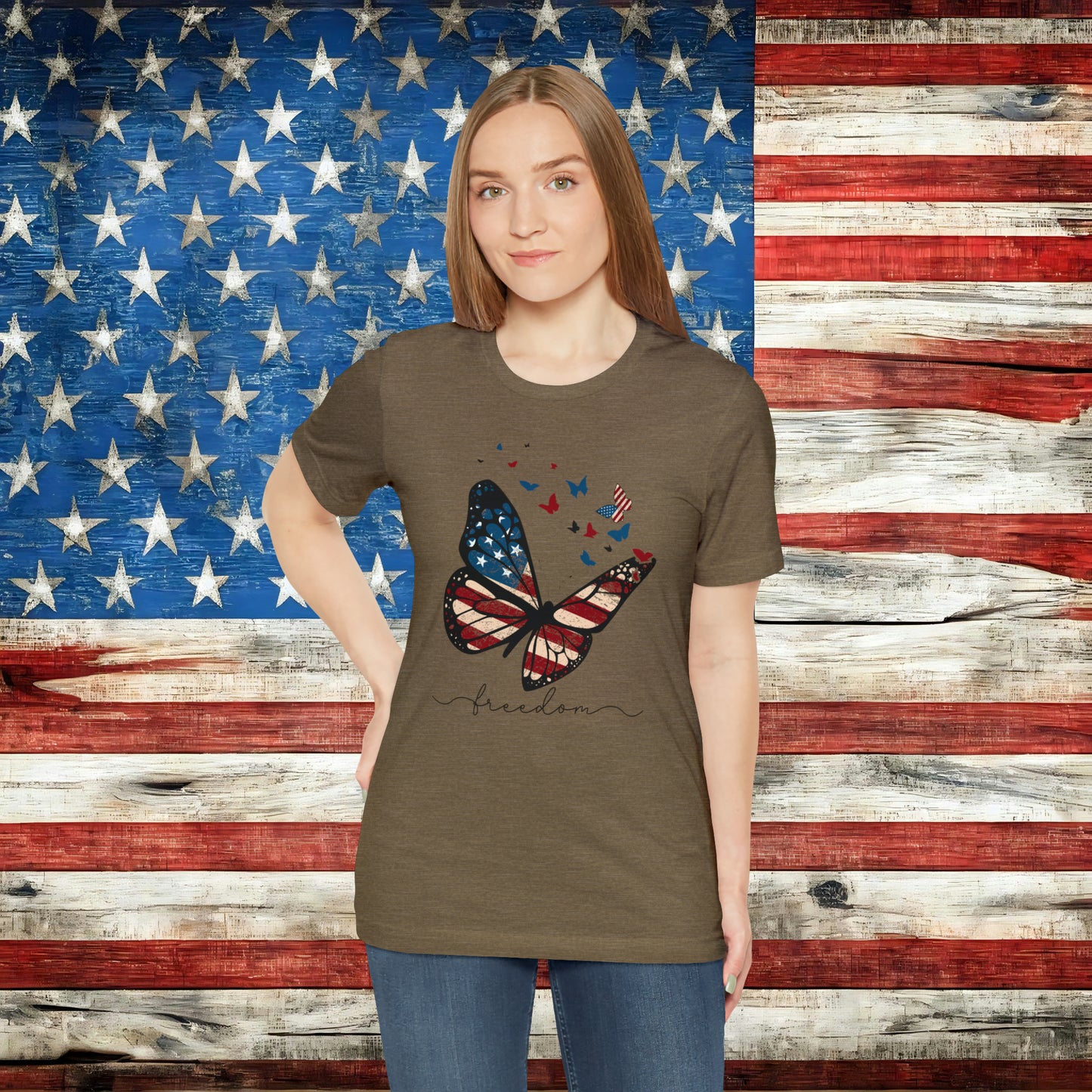 American Flag Butterfly Freedom T-shirt - The American Glory 