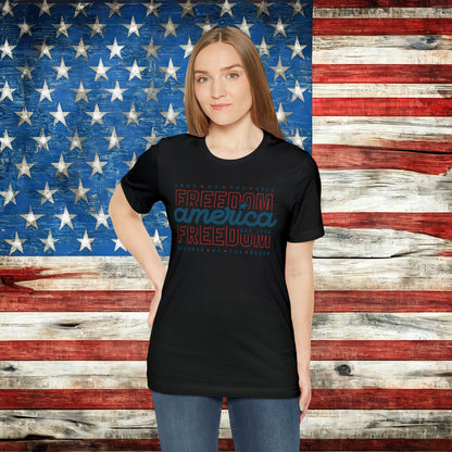 America Land of the Free Because of the Brave Freedom T-shirt - The American Glory 