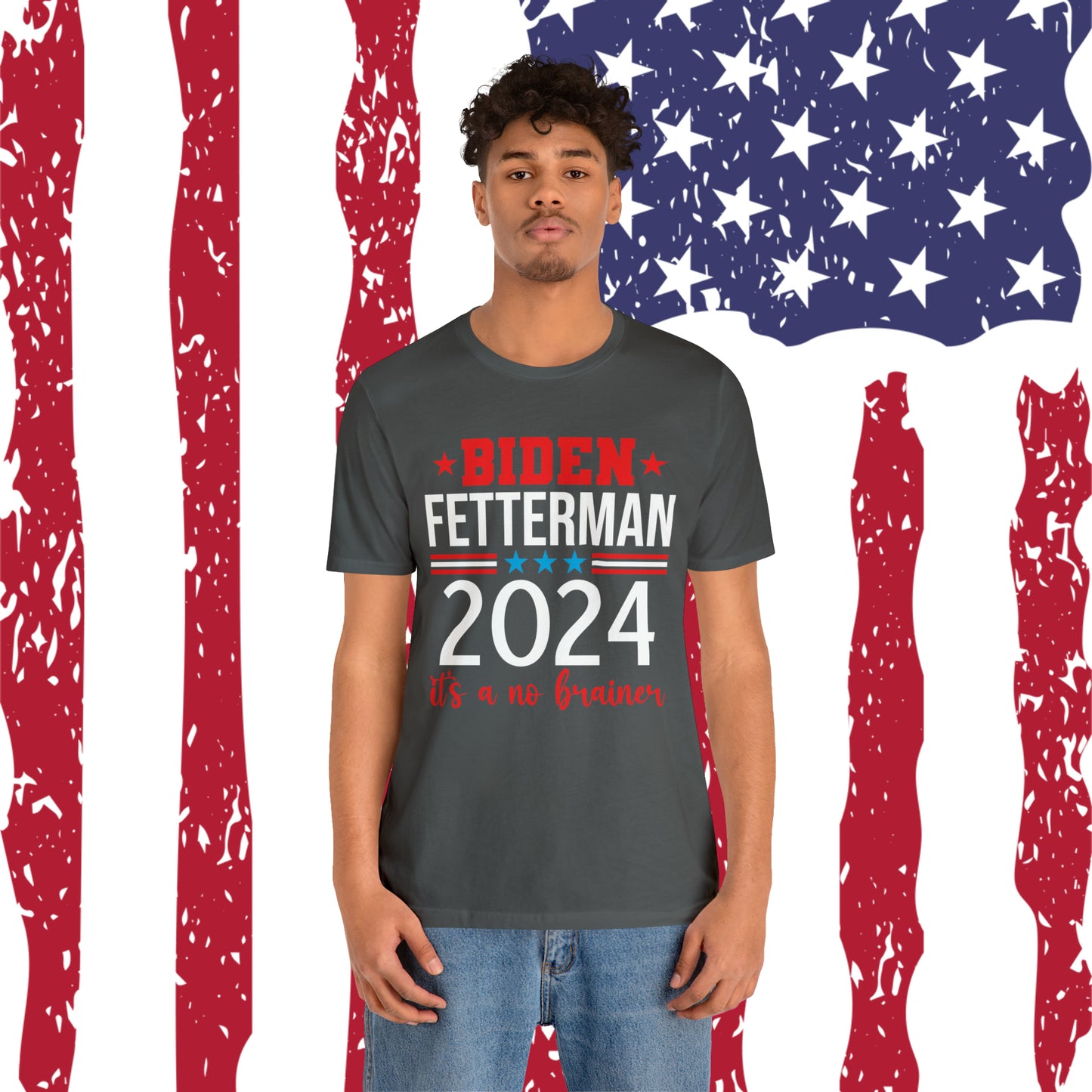 Biden Fetterman 2024 its a no brainer T-shirt - The American Glory 