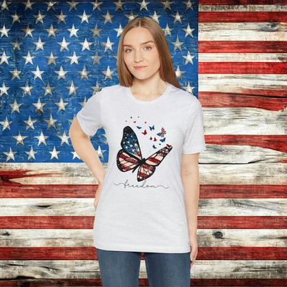 American Flag Butterfly Freedom T-shirt - The American Glory 