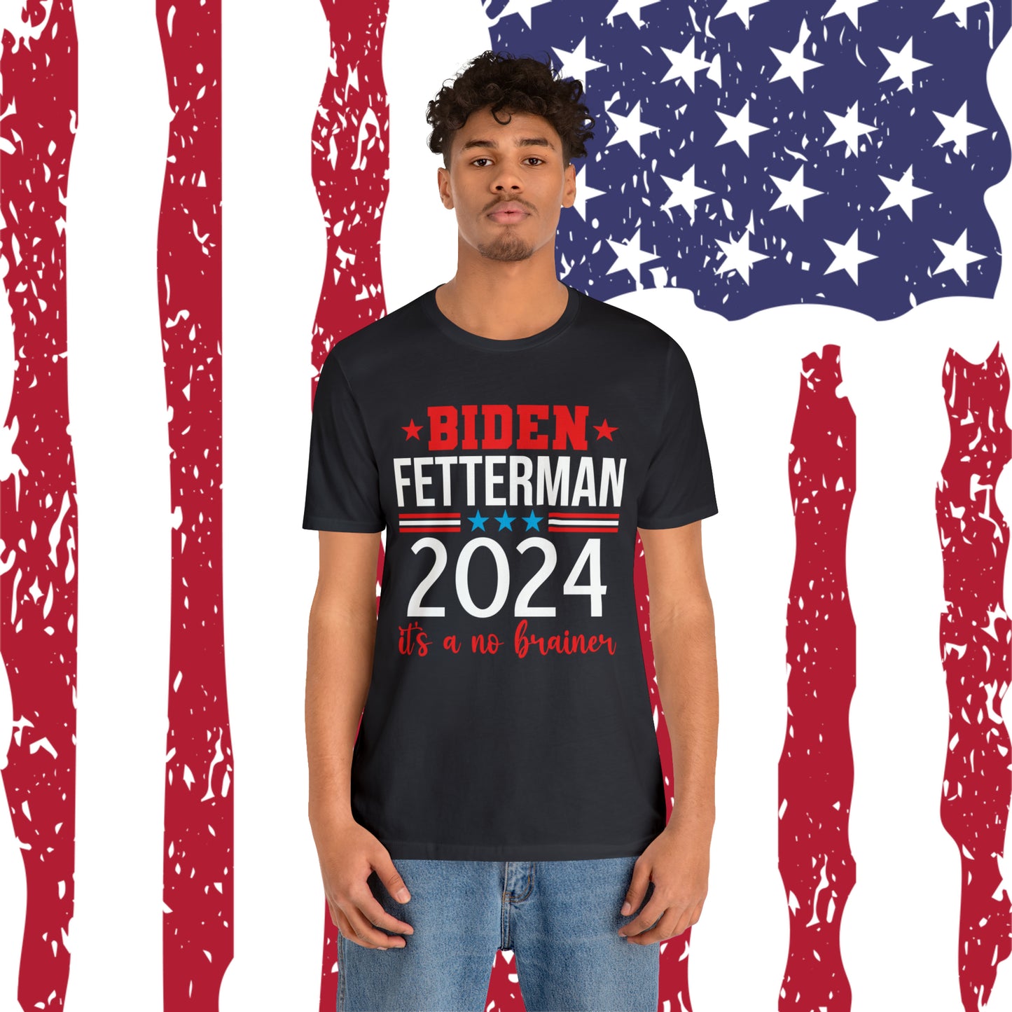 Biden Fetterman 2024 its a no brainer T-shirt - The American Glory 