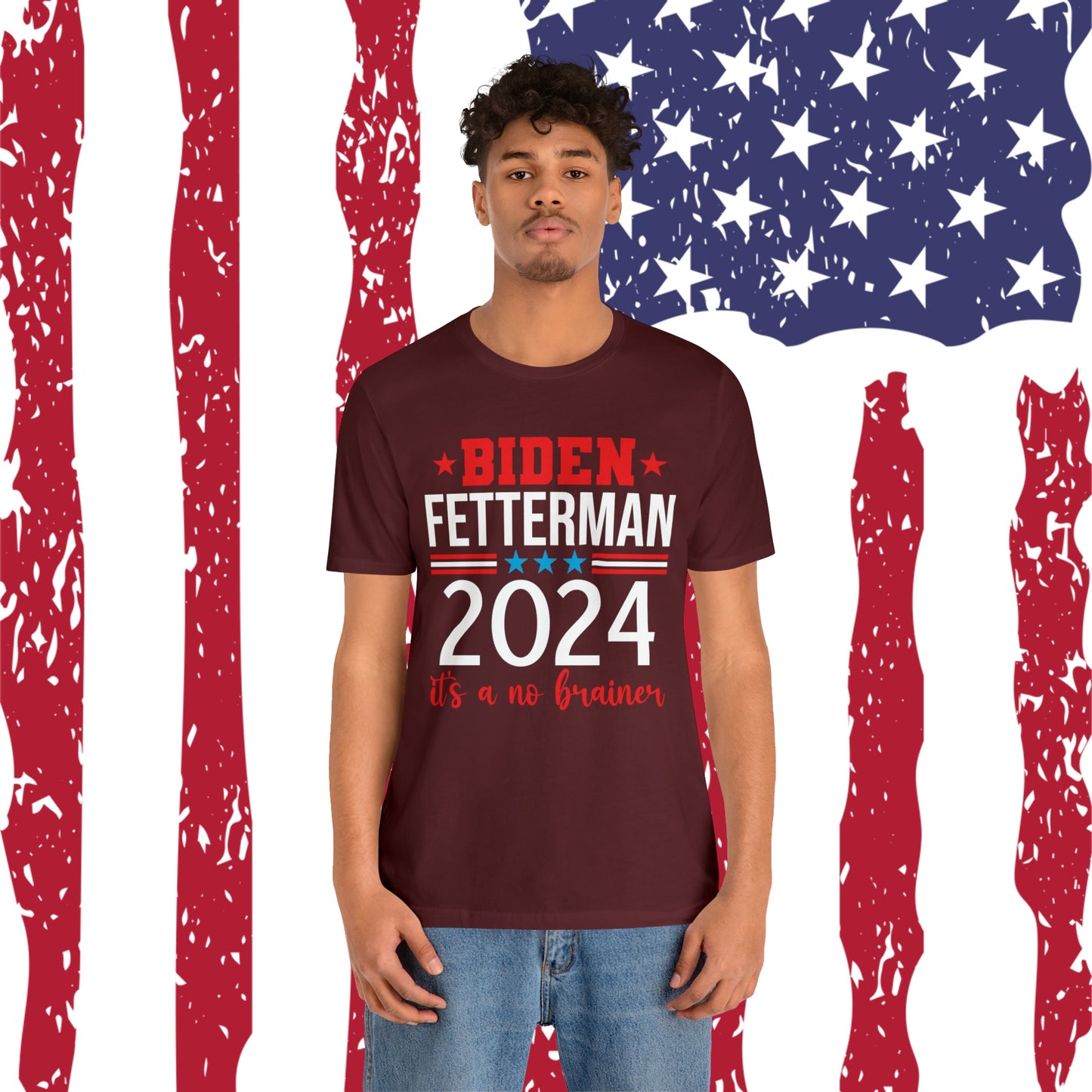 Biden Fetterman 2024 its a no brainer T-shirt - The American Glory 