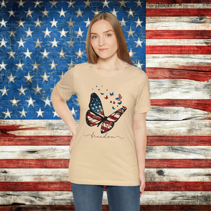 American Flag Butterfly Freedom T-shirt - The American Glory 