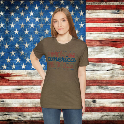 America Land of the Free Because of the Brave Freedom T-shirt - The American Glory 