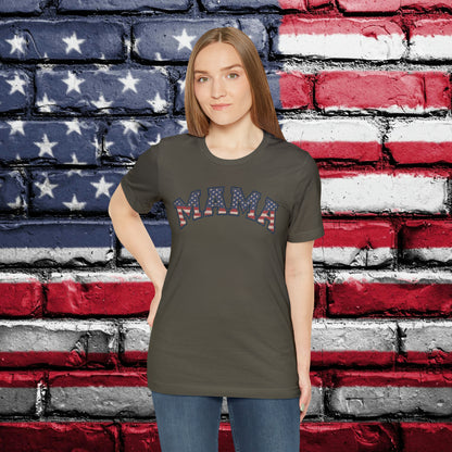 American Flag Retro Mama T-shirt - The American Glory 