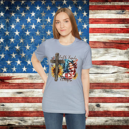 Faith Family Freedom T-shirt - The American Glory 